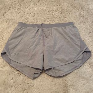 Grey under armour running shorts